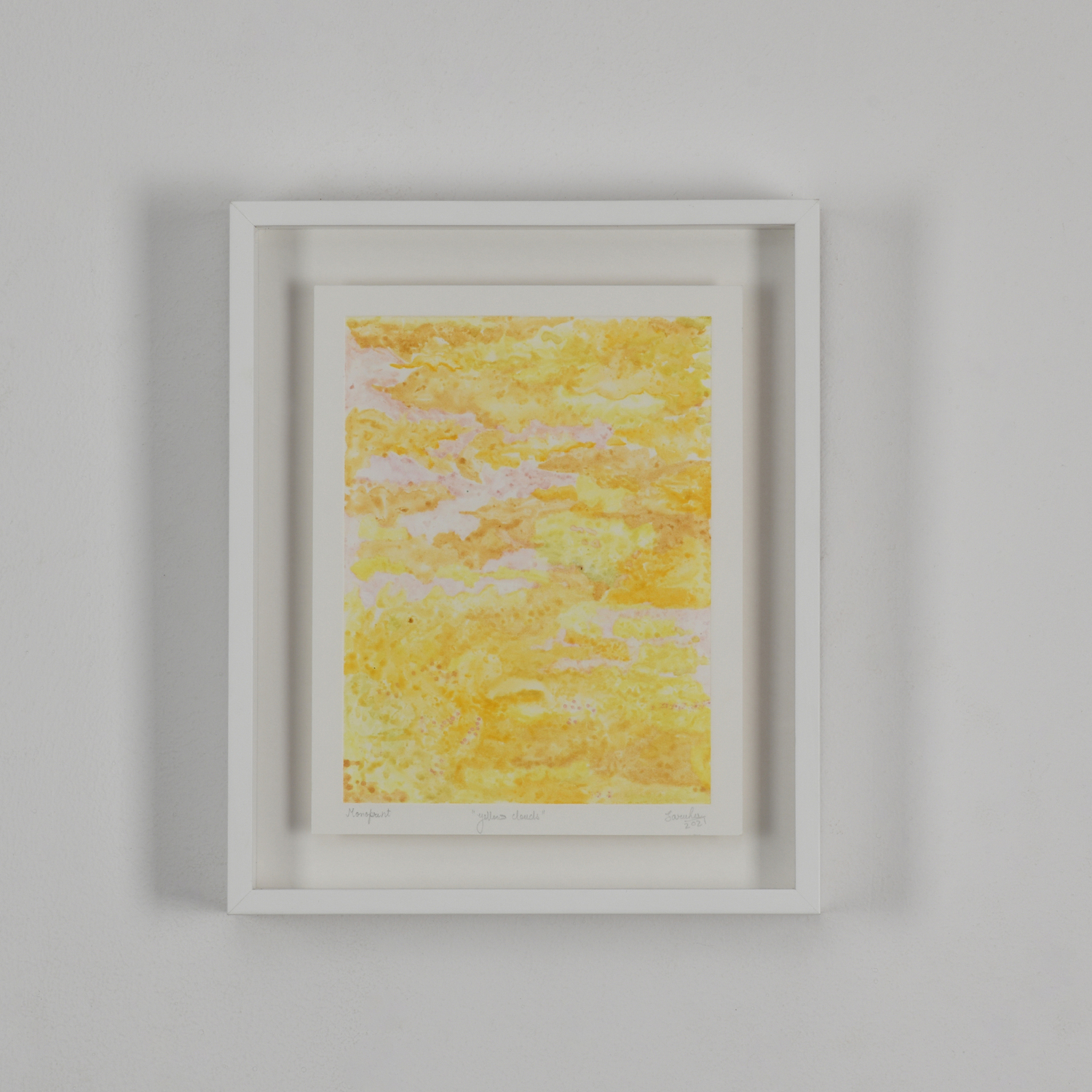 yellow clouds framed