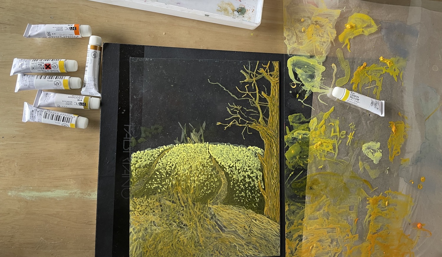 yellow landscapes wip